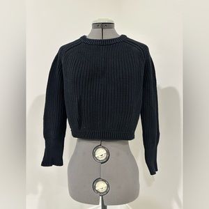 Black Cropped Sweater